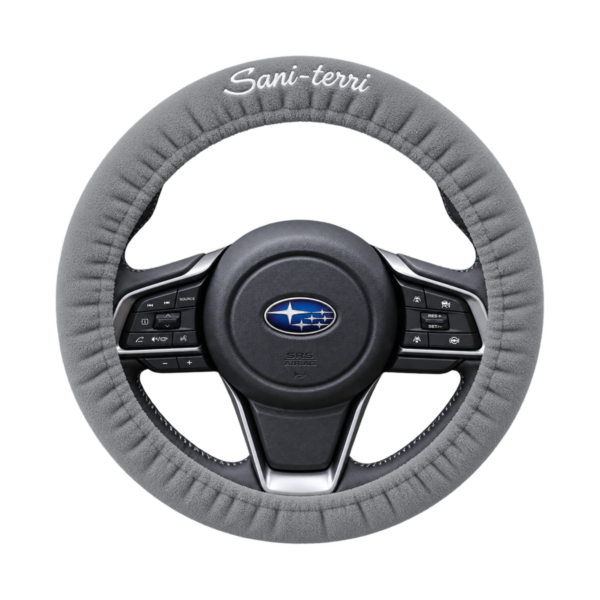 Sani-Terri Anti-Microbial FlexGuard Stretch Steering Wheel Cover - Graphite Gray product photo